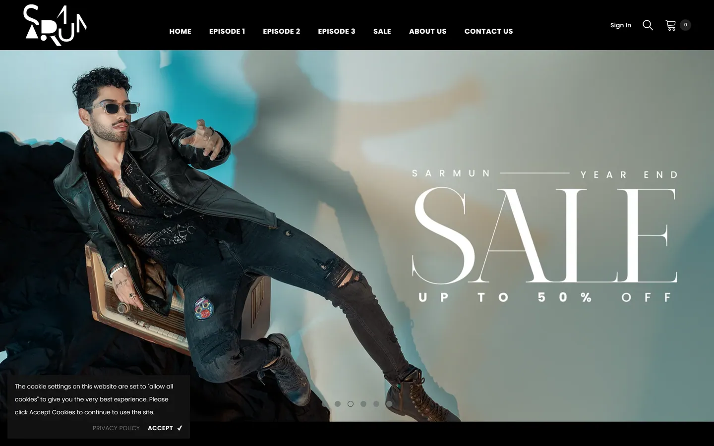 Wear Sarmun online store homepage